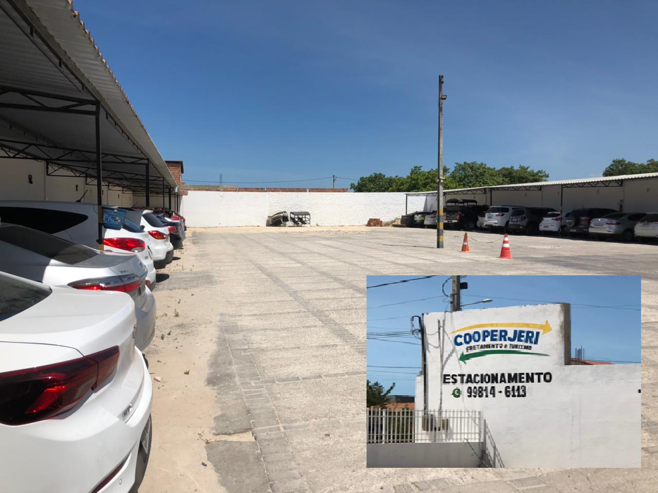 Estacionamento da CooperJeri em Jijoca de Jericoacoara.