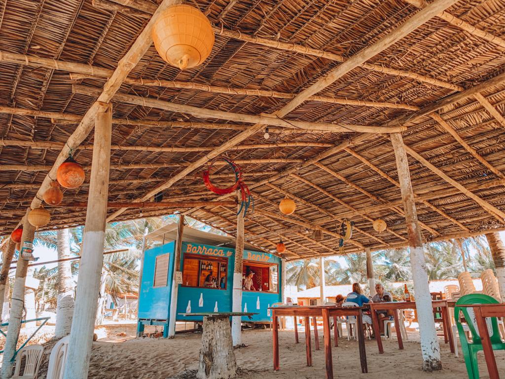 Almoço na Barraca do Bento, na Praia de Caetanos, Amontada.