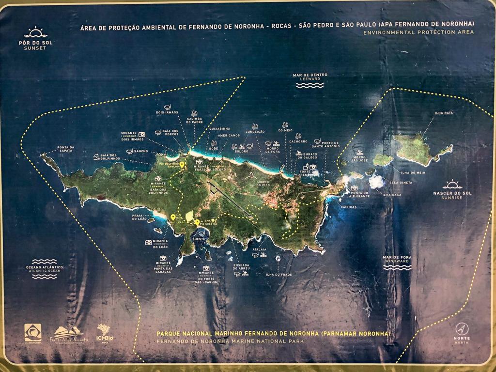 mapa do mar de dentro e mar de fora noronha.